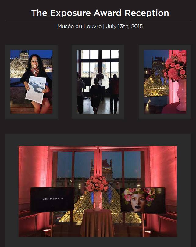 Divulgação oficial do concurso com imagens da recepção no Museu do Louvre no dia 13 de julho de 2015. A imagem "Perséfone" do Studio Elenco foi apresentada durante a recepção no painel digital e foi publicada no fotolivro com as imagens da categoria Fashion.